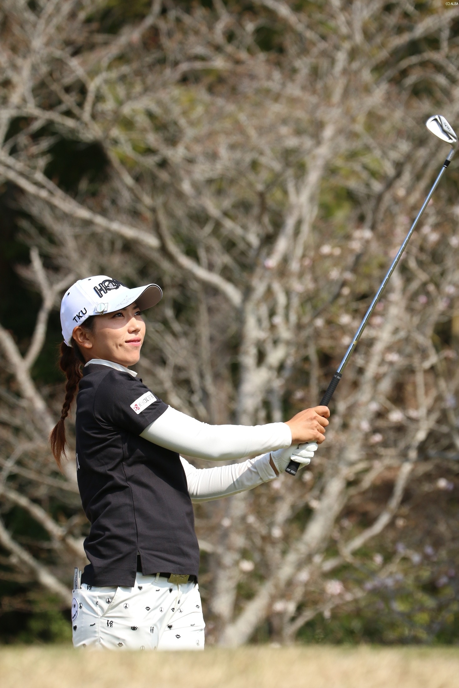 笠りつ子、難コース葛城でノーボギー!2度目の制覇へ向けて好発進(撮影:ALBA)