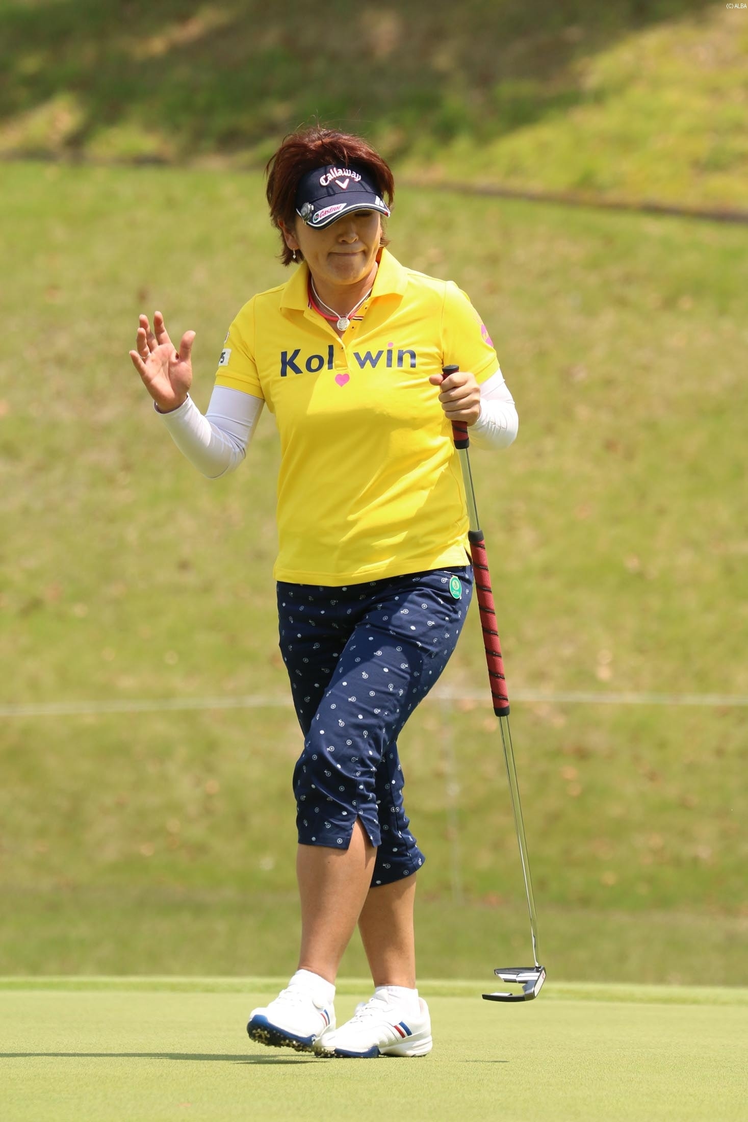 悲願のツアー初優勝へ！単独首位で最終日に挑む福嶋浩子（撮影：ALBA）