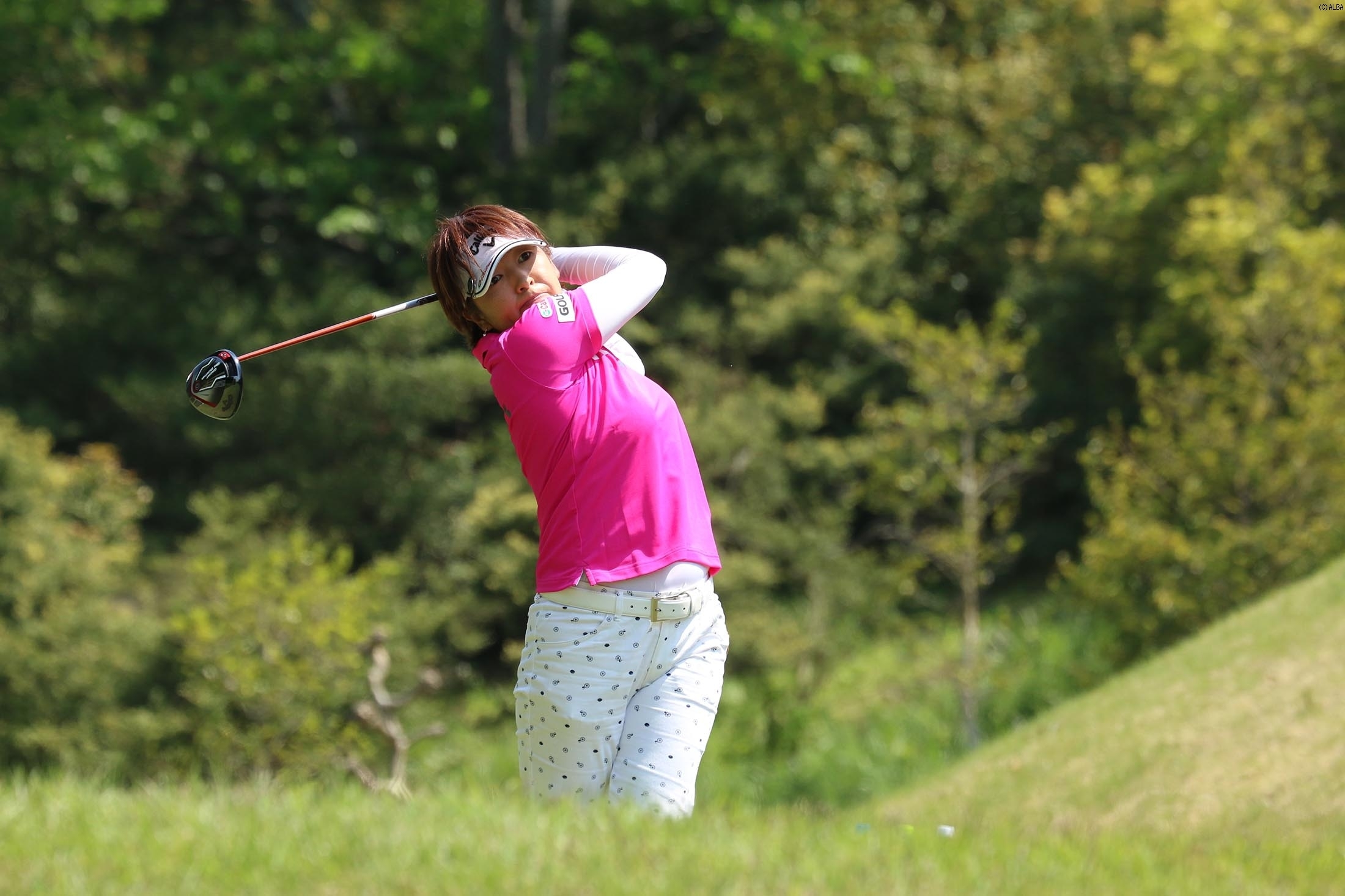 福嶋浩子が初優勝へ向け後半へ（撮影：ALBA）