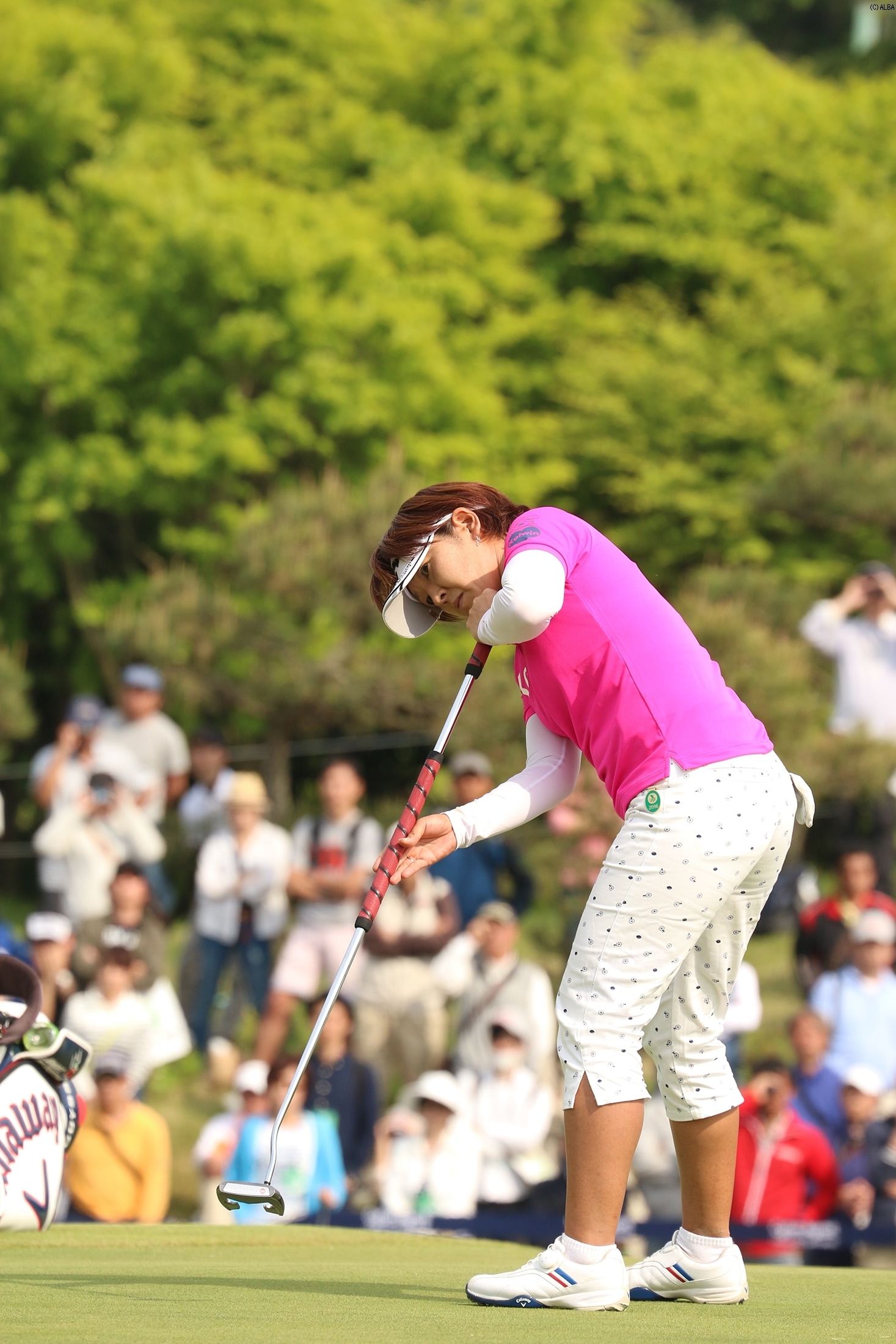 アンカリングしないスタイルで見事初優勝を掴んだ福嶋浩子（撮影：ALBA）