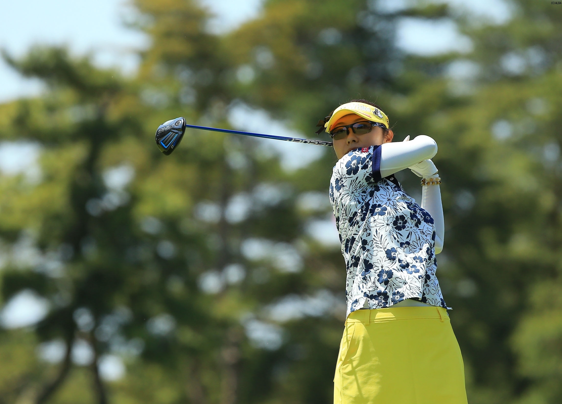 契約フリーの藤田さいき、今週選んだのはピンゴルフの『G ドライバー』（撮影：福田文平）