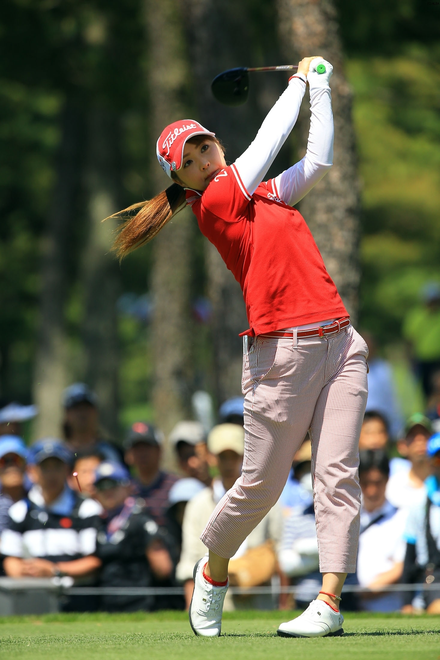 1打差3位タイ発進を見せた菊地絵理香(撮影:福田文平)