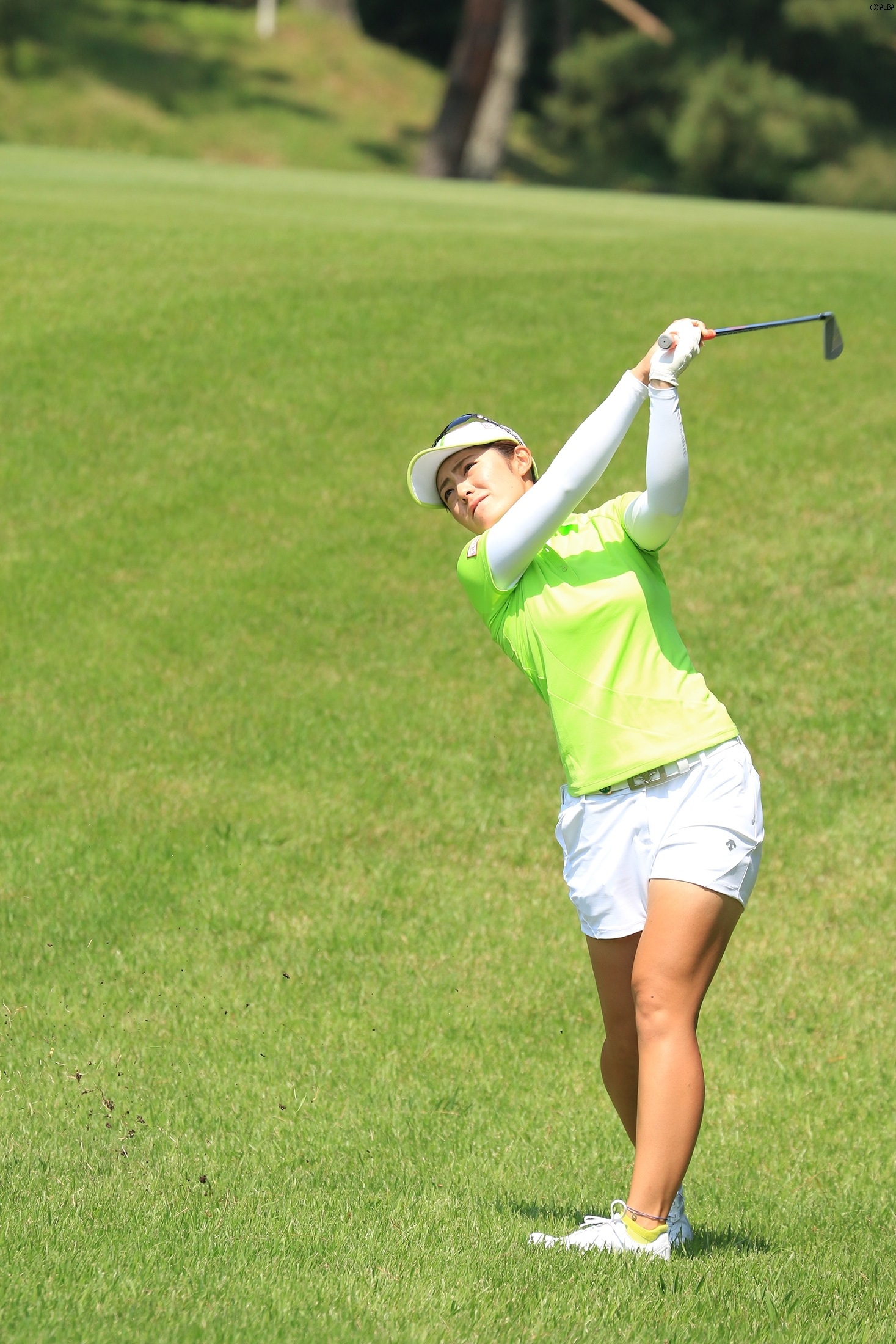 惜敗続きの渡邉彩香、ホステス大会で今季初勝利といきたい(撮影:ALBA)