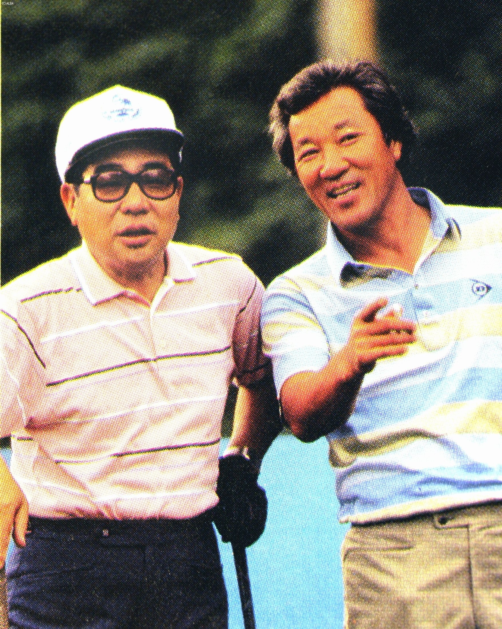 特にビートたけしさんや石坂浩二さんと仲がよかった大橋さん、青木功（写真）らプロゴルファーとの親交も深かった（1987年のALBA誌3月23日号より）