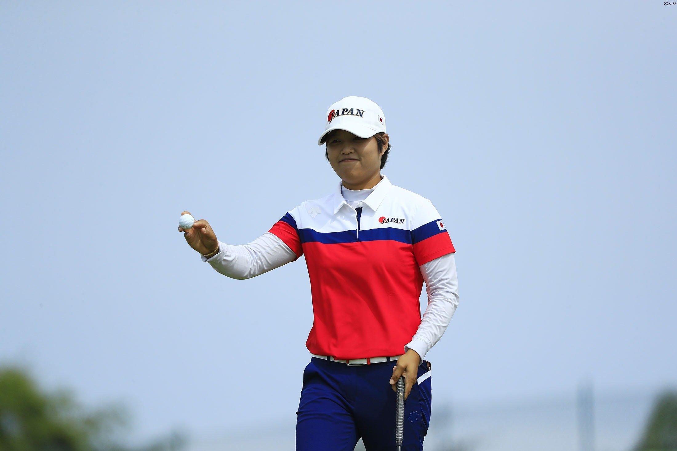 日本ゴルフ初の4位入賞を果たした野村敏京（撮影：福田文平）
