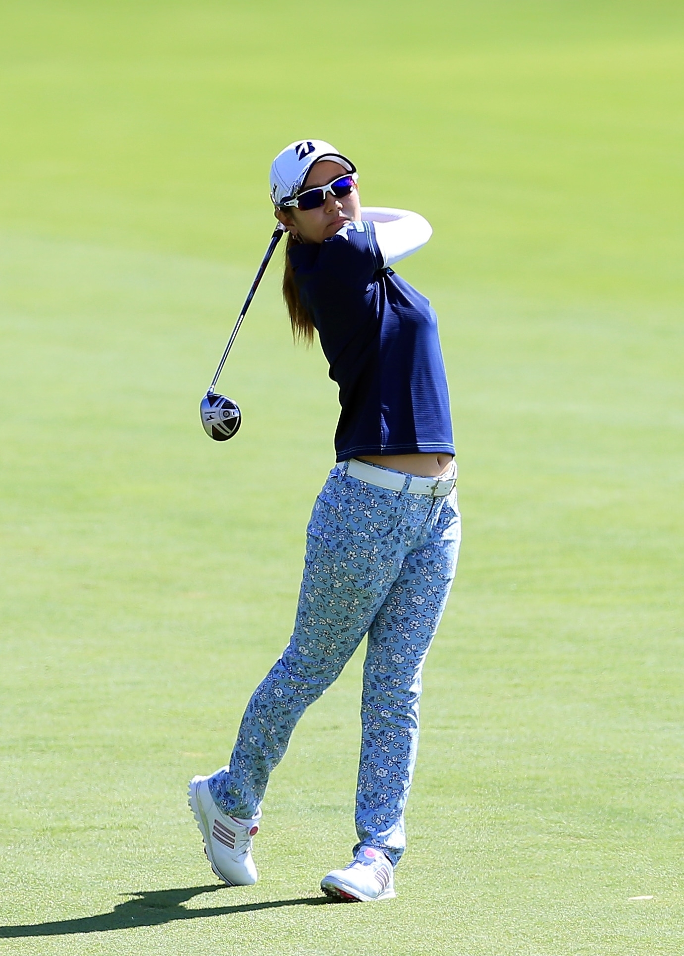 藍、好調の同伴競技者とリズム良く回り好発進！（撮影：GettyImages）