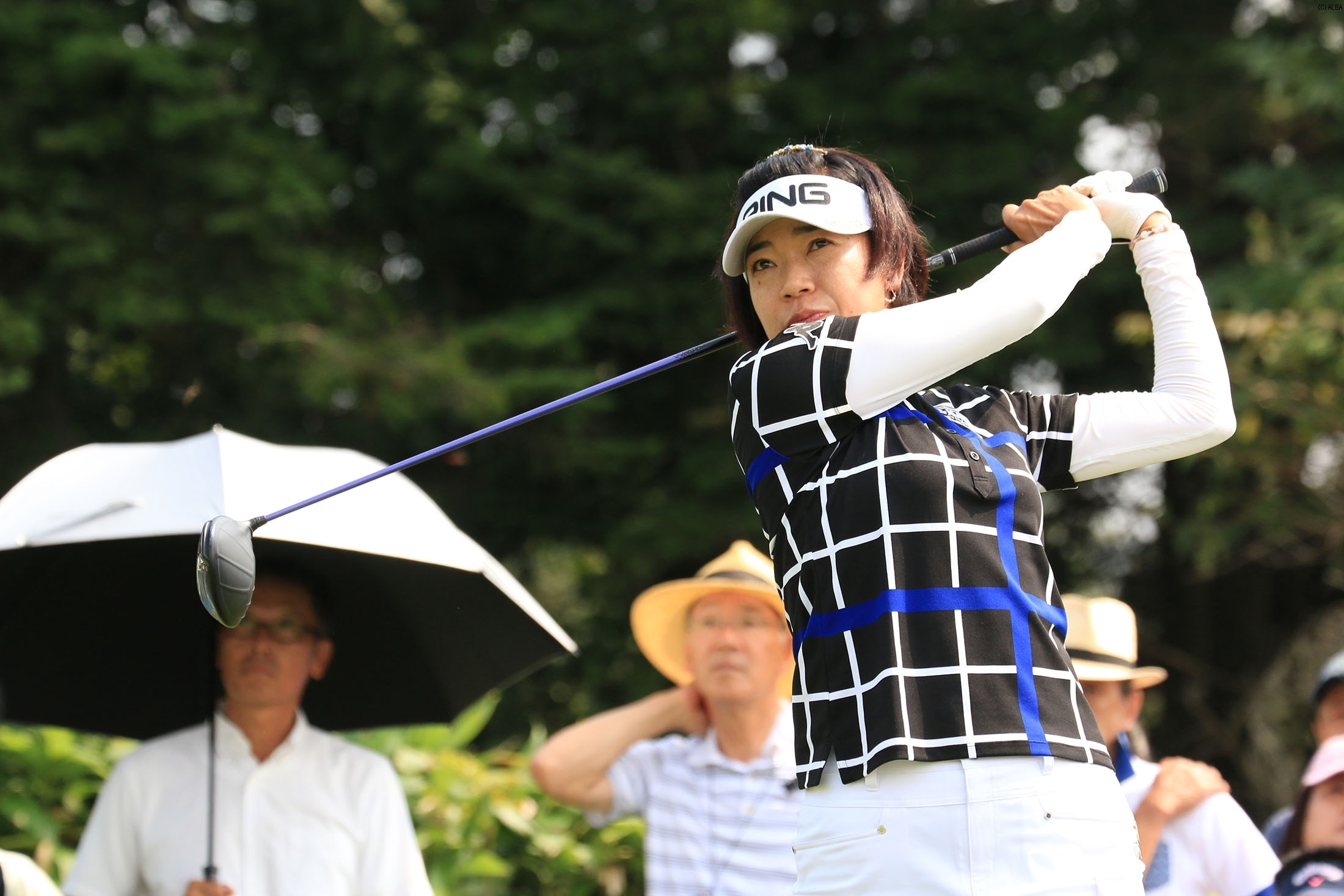 49位タイと出遅れて五輪帰りの大山志保（撮影：秋田義和）