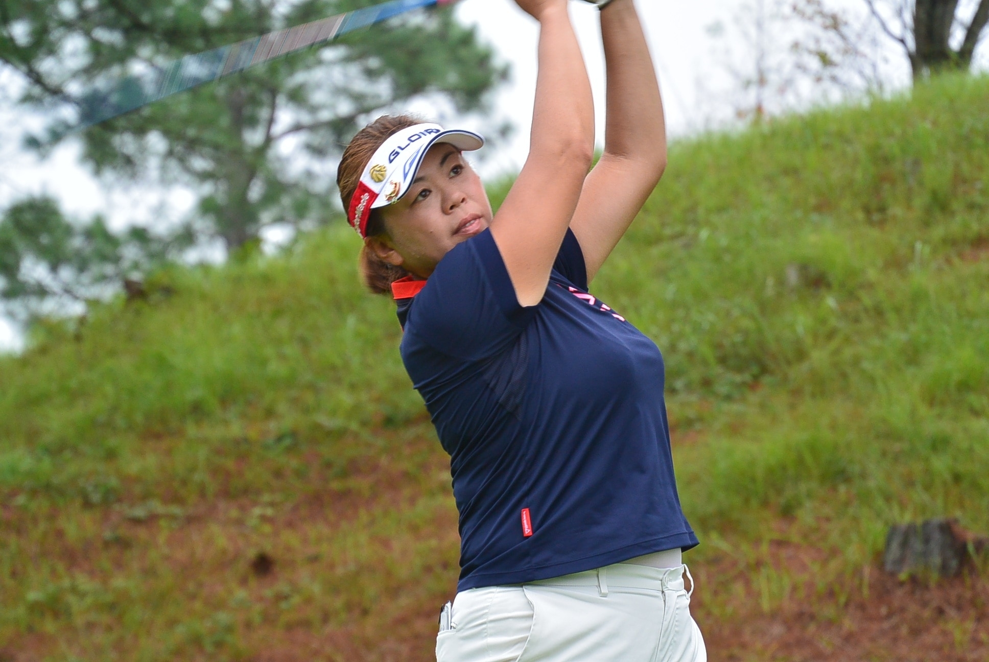 66で首位に浮上した前田久仁子（写真は大会事務局提供）