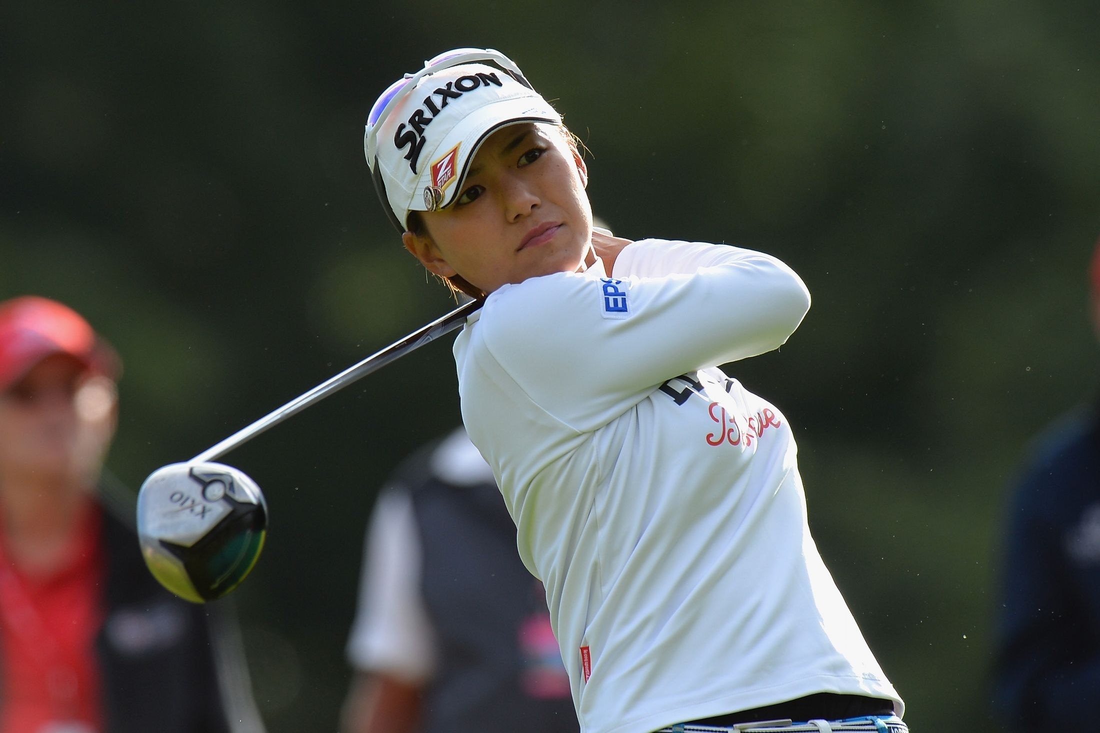 横峯さくらはスコア伸ばせず、3位タイに後退（撮影：GettyImages）