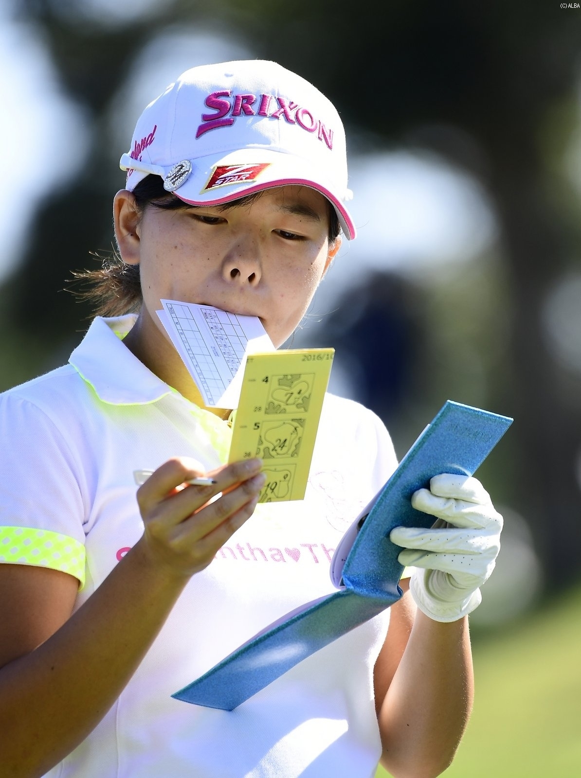 やっぱり存在感アリ 勝みなみは22位タイから浮上を狙う（撮影：上山敬太）