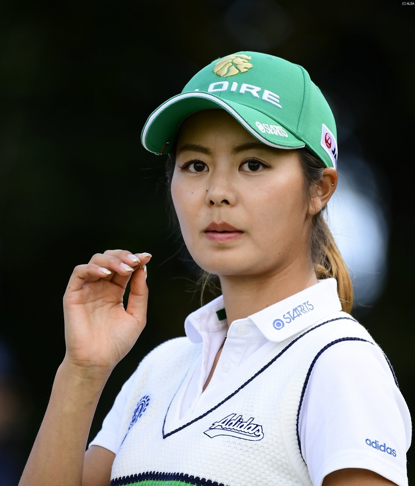 賞金ランク16位に浮上した松森彩夏(撮影:上山敬太)