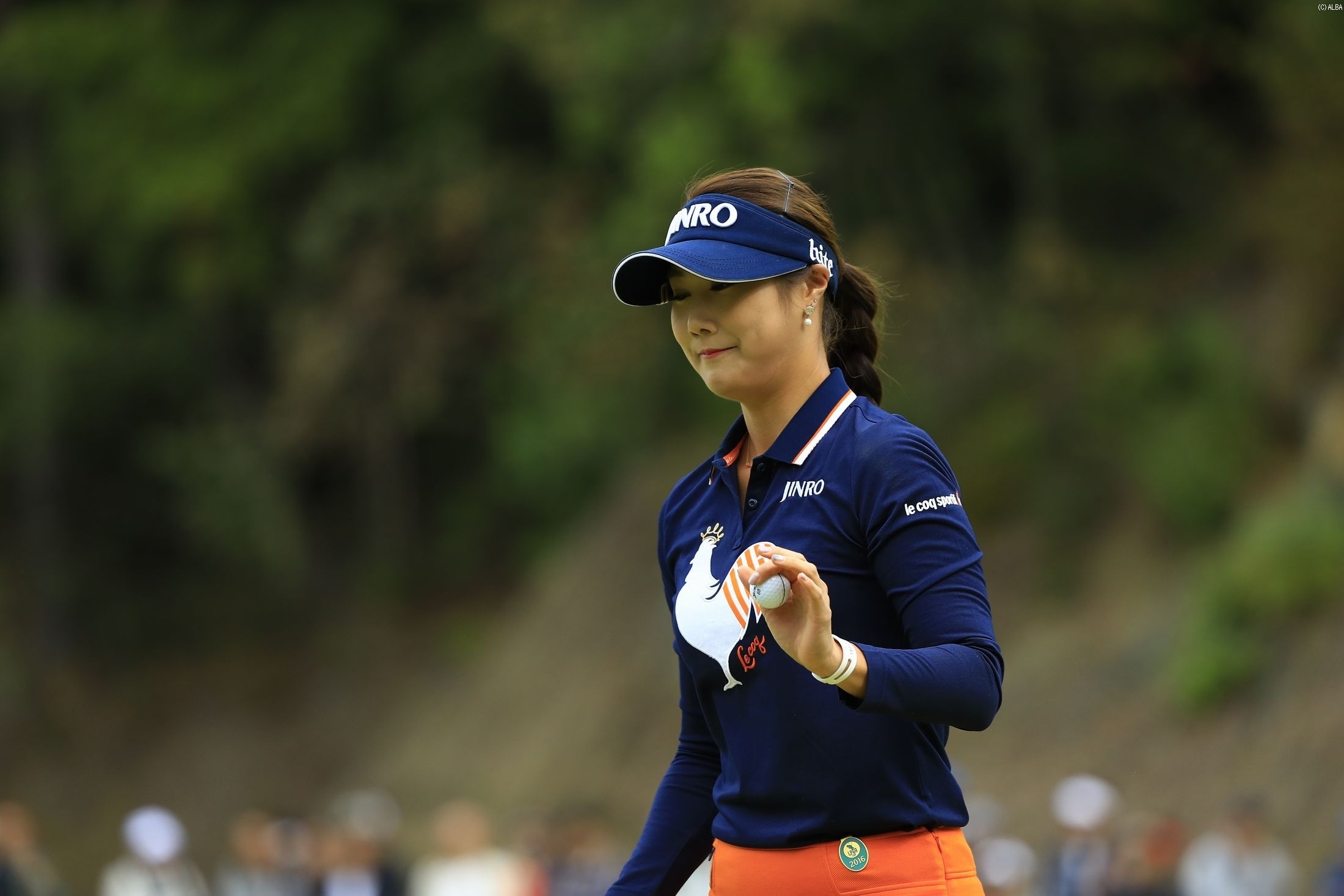 首位と4打差の4位タイにつけるキム・ハヌル（撮影：福田文平）