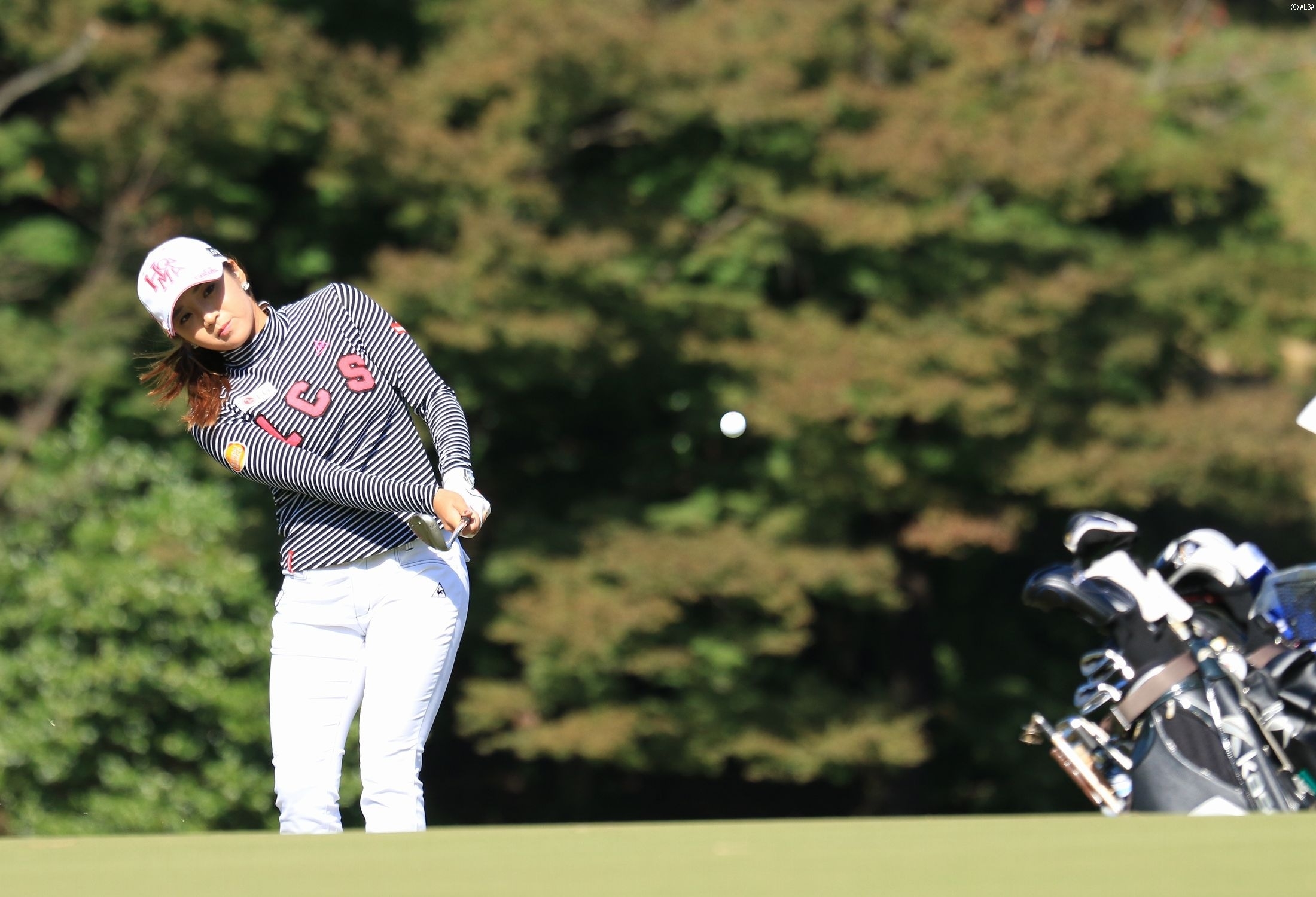 プロアマ戦で最終調整を行ったイ・ボミ（撮影：小路友博）