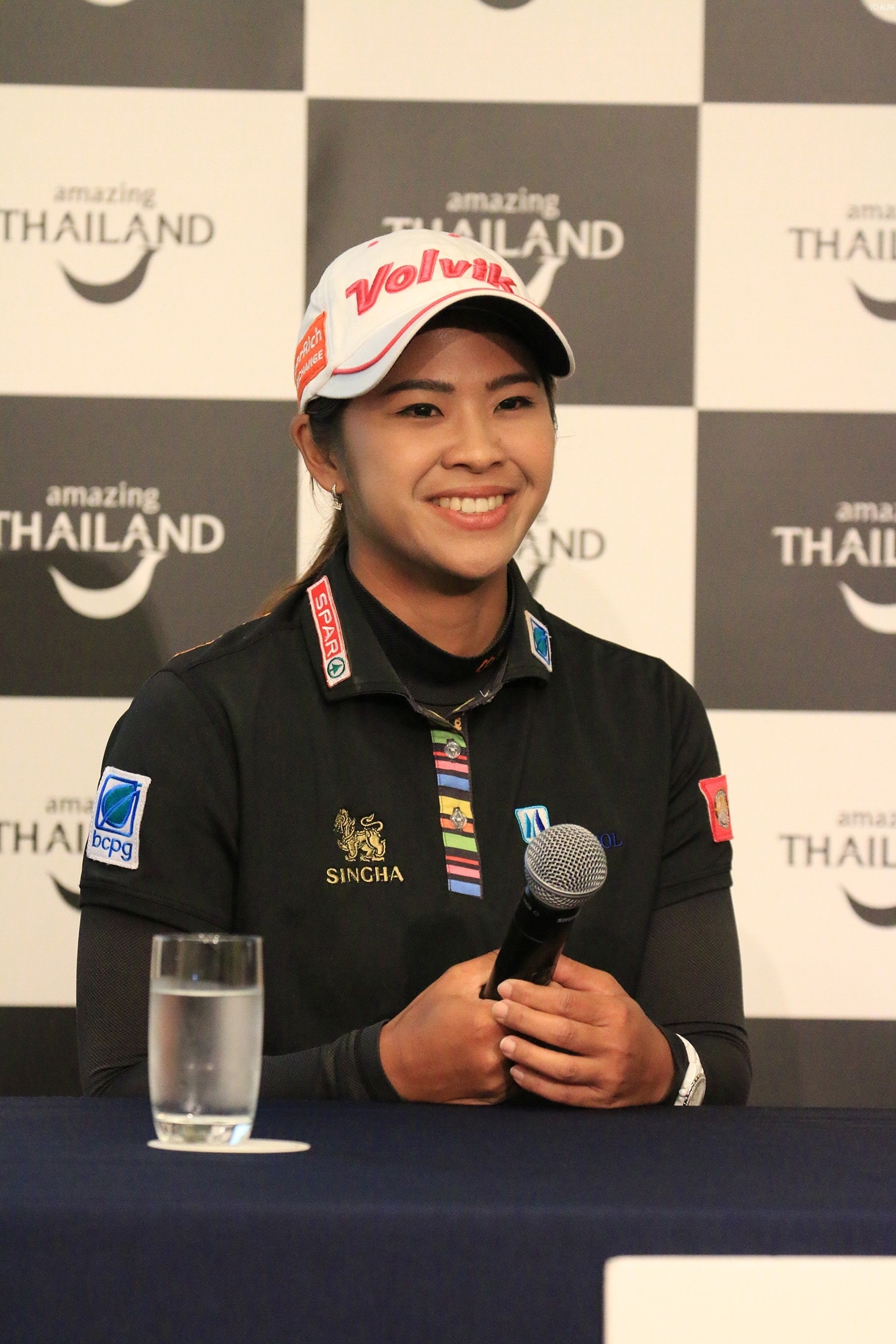 タイゴルフ観光親善大使に任命されたP・パットラム（撮影：秋田義和）