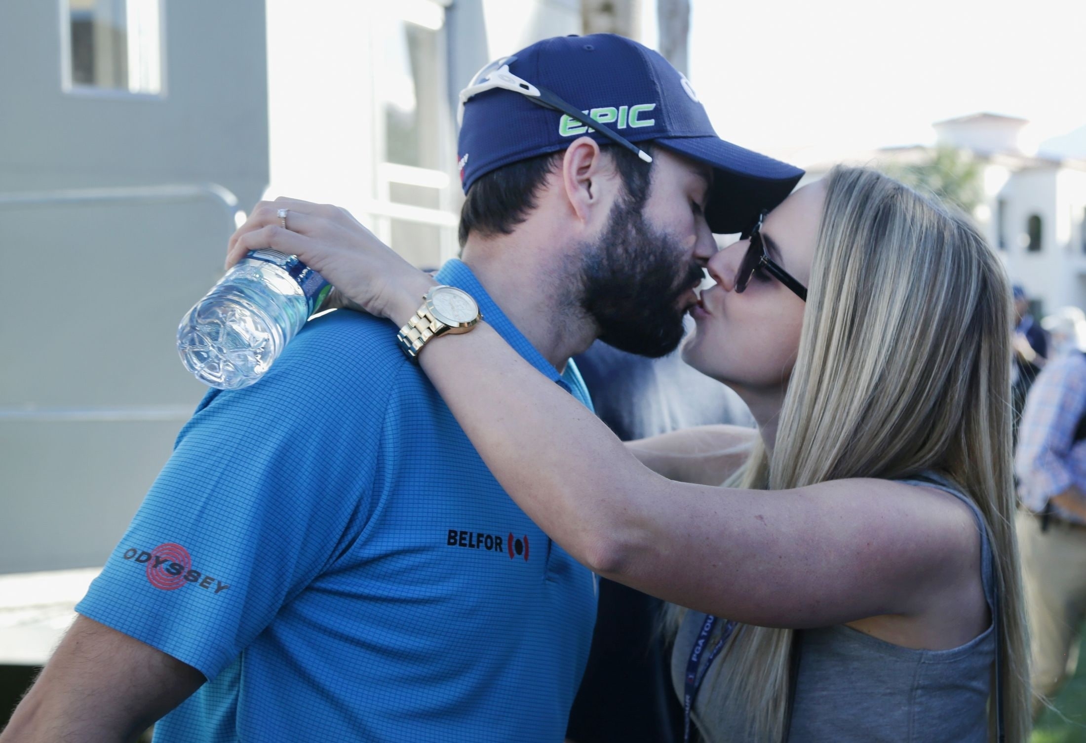 59をマークして首位に躍り出たアダム・ハドウィン（撮影：GettyImages）