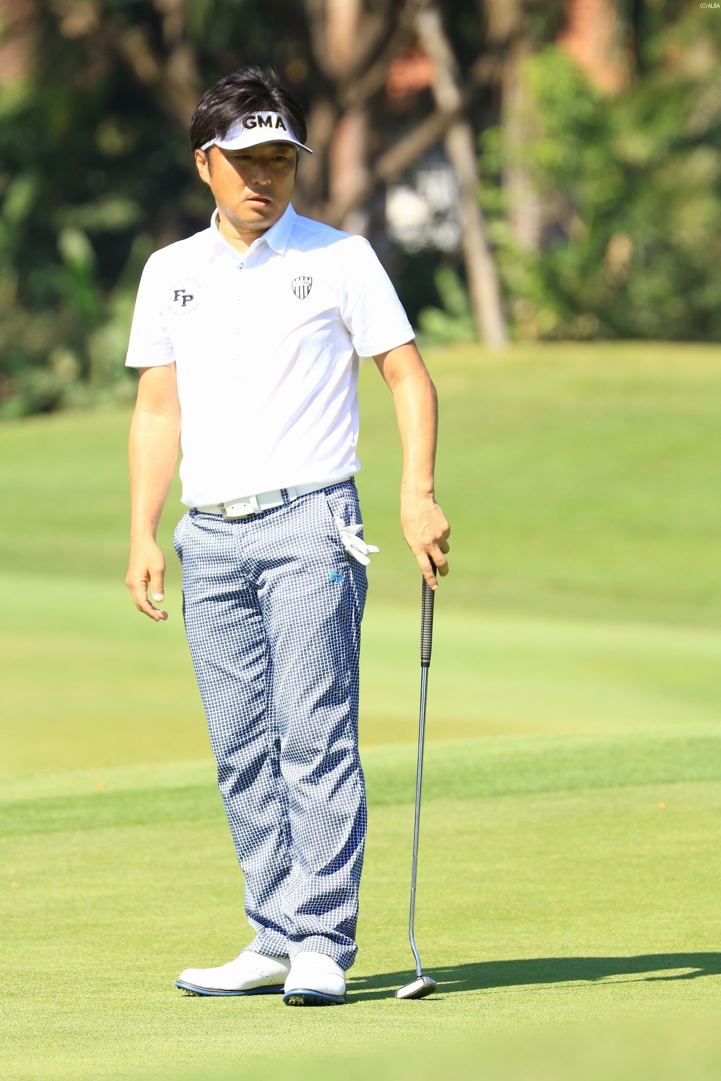 日本勢2番手となる3位タイの好位置についた井上信（撮影：小路友博）
