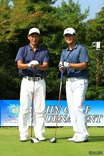 2012年トーシントーナメントに立浪氏と出場した桑田氏（撮影：岩本芳弘）