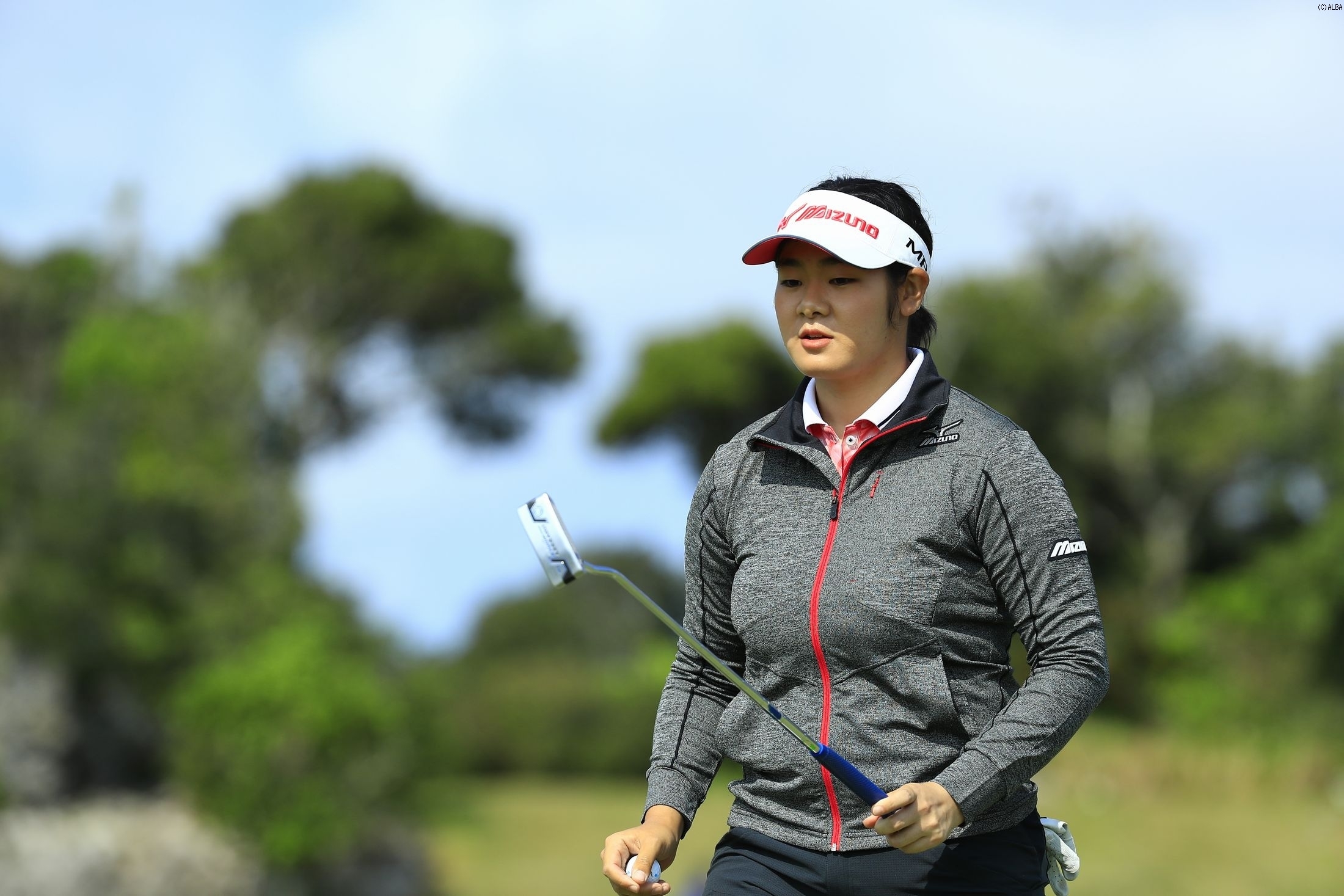 プロ初勝利をかけてサンデーバックナインに挑む川岸史果（撮影：福田文平）