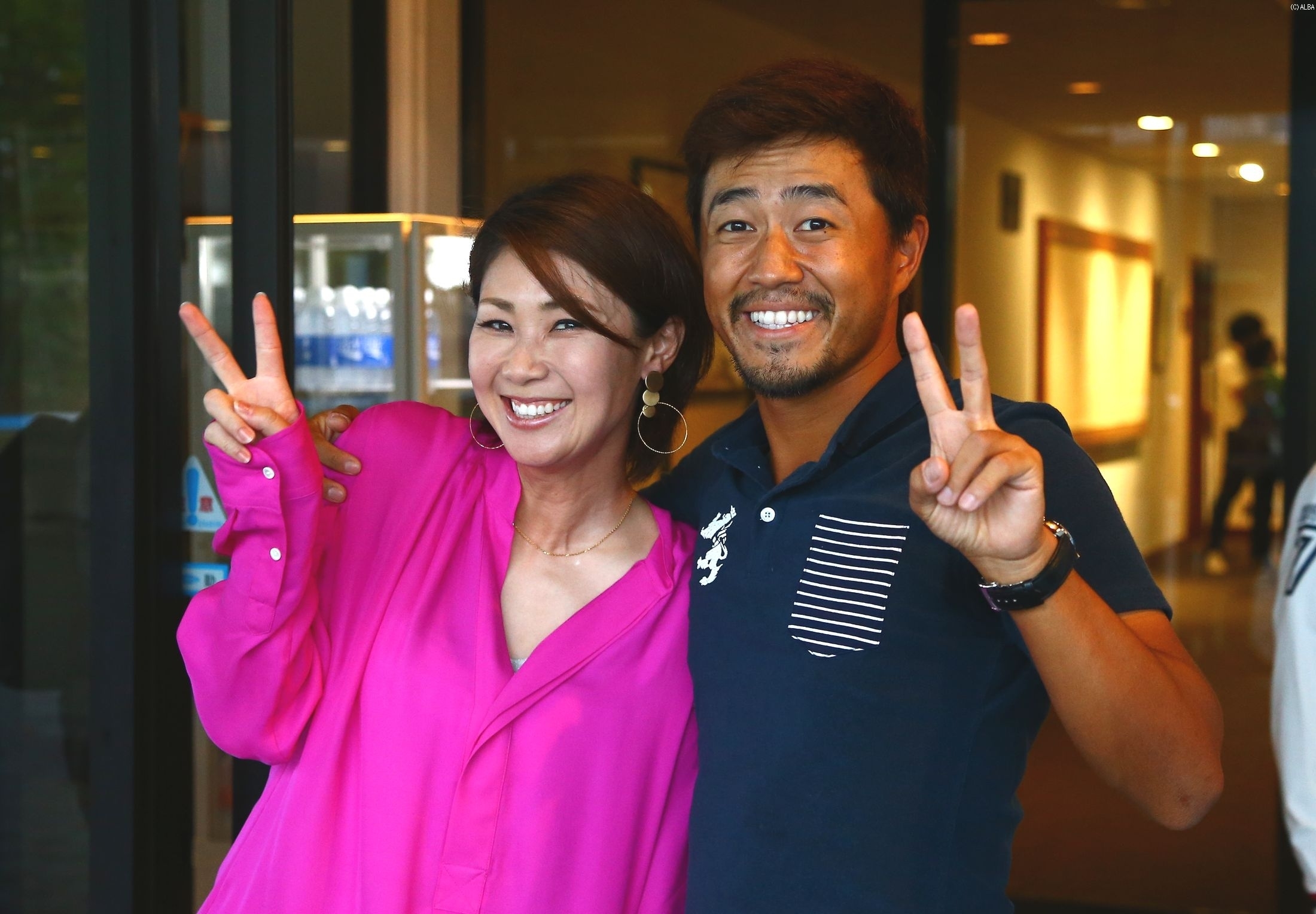 古閑美保（左）と小平智（右）ゴルフ界のビッグカップルがゴールイン！！（撮影：村上航）