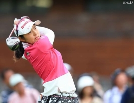 憧れの佐伯と最終組でプレーした辻梨恵!堂々4位タイで最終日へ(撮影:米山聡明)