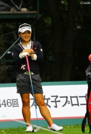 昨年の覇者・有村智恵!久しぶりに国内ツアー参戦!(撮影:ALBA)