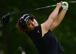 今週も2位タイと好スタートを切った吉田弓美子!(撮影:上山敬太)