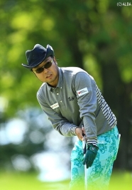 7アンダー単独首位で初日を終えた片山晋呉(撮影:岩本芳弘)