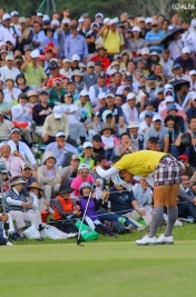 最終18番バーディならず、がっくり首位に追いつけず(撮影:ALBA)