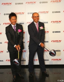 日本OP会場から駆けつけた藤田寛之と谷口徹(撮影:ALBA)