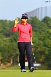 米ツアー初優勝はならなかったが、世界ランク48位に浮上した比嘉真美子(撮影:ALBA)