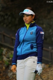 追う立場となった森田理香子が初日は一歩リード(撮影:ALBA)