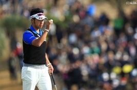 左手に違和感がありながらも今季4勝目を挙げた松山、もう国内に敵はいない(撮影:岩本芳弘)