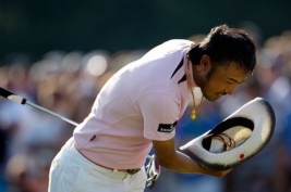 テンガロンハットの日本人の活躍にパトロン達も目をみはった(Photo by Jamie SquireGetty Images)