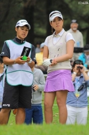 4つスコアを伸ばし首位に並んだ福田真未(撮影:ALBA)