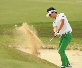 首位のキム・ヒョンソン、優勝を母国へ捧げたい(撮影:米山聡明)