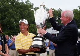 初出場の日本人の優勝は驚きを持ってアメリカでも報じられた(Photo by Christian PetersenGetty Images)