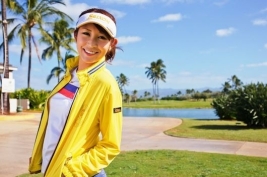 金田久美子がジュニアにゴルフの楽しさを伝える
