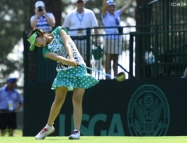 11歳で全米女子に出場するルーシー・リー(撮影:上山敬太)