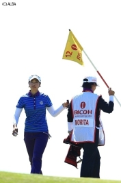 大会ホステスプロの森田理香子、60位タイで辛くも予選を通過した(撮影:岩本芳弘)