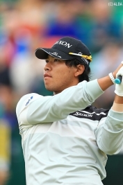 「今日はショットのフィーリングが合わなかった」という松山(撮影:岩本芳弘)