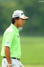 松山、この日はラウンドはせず練習のみを行った(撮影:福田文平)