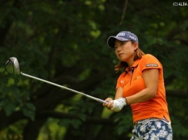 1打差の2位タイに浮上した今季好調の原江里菜(撮影:ALBA)