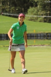 3年ぶりのツアー優勝を葉挙げた上田桃子!今週はどんなゴルフを見せてくれるか(撮影:ALBA)