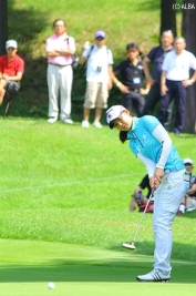 今年の女子アマ女王の蛭田みな美がベストアマを狙う(撮影:ALBA)