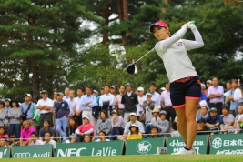 首位Tで決勝Rへ進んだ菊地絵理香、昨年のリベンジなるか!(撮影:ALBA)