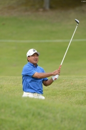 PGA会長の倉本昌弘が首位と2打差と好発進!(撮影:河橋将史)