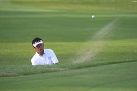 バーディラッシュで10位Tに浮上の尾崎直道!(撮影:河橋将史)