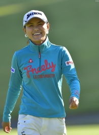 横峯さくら、7バーディ・ノーボギーで3位に浮上(撮影:上山敬太)