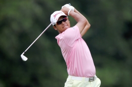 起死回生のイーグルで18位タイに浮上した松山英樹(Photo by Stanley Chou/Getty Images)