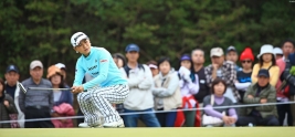 横峯さくら、パッティングに苦戦した!(撮影:米山聡明)